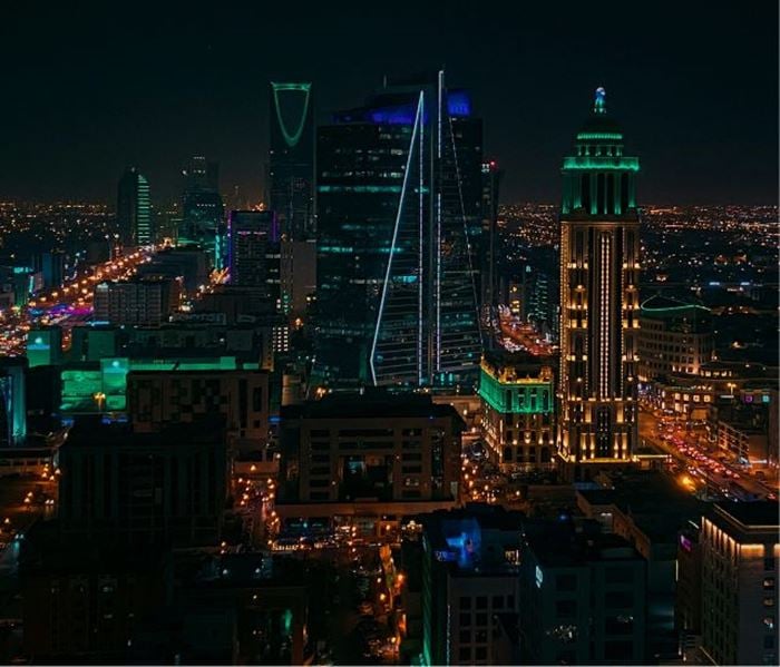 Picture of Riyadh's skyline at night, by saifaldhaher